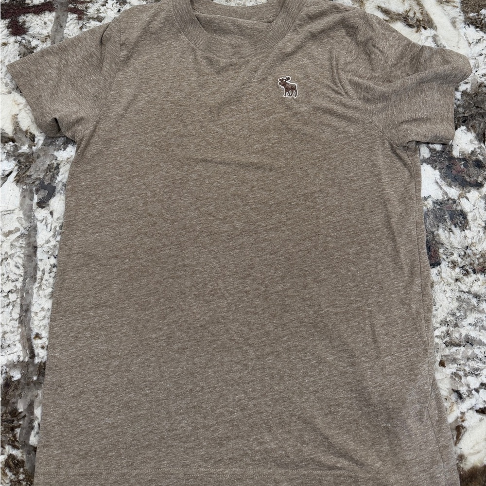 abercrombie kids Heathered Brown Short-Sleeve Logo Tee